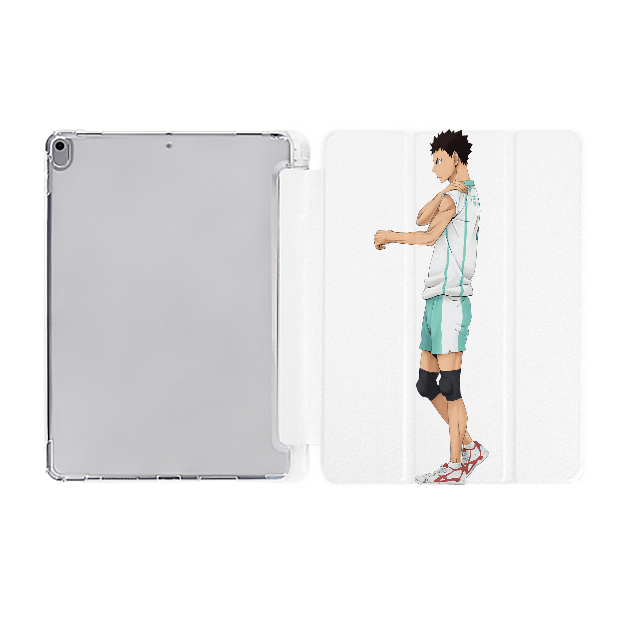 （画像用） ハイキュー!! Haikyu!! IPad ケース ペン収納付き 三つ折りスタンド PUレザー×シリコン 対応機種9.5/10.5/10.9インチ